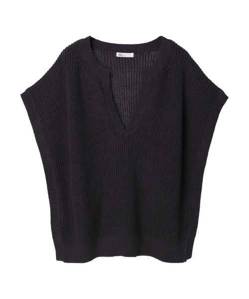 CRAFT STANDARD BOUTIQUE(クラフトスタンダードブティック)の「【ウォッシャブル】キーネックニットプルオーバー *(ベスト・レディース・チャコールグレー/ネイビー/ライトベージュ・FREE)」の14枚目の写真