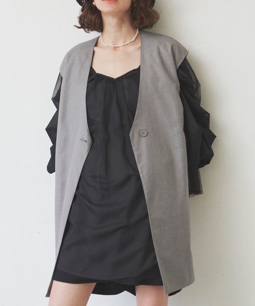 LA BELLE ETUDE(ラベルエチュード)の「loose basic vest(ベスト・レディース・ブラック/ライトベージュ/グレー・FREE)」の1枚目の写真