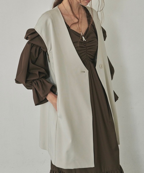 LA BELLE ETUDE(ラベルエチュード)の「loose basic vest(ベスト・レディース・ブラック/ライトベージュ/グレー・FREE)」の3枚目の写真