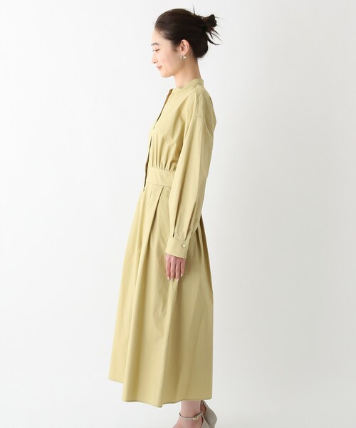 OPAQUE.CLIP（オペークドットクリップ）の「◆【OC】オーガニックコットンタイプライター シャツワンピース（ワンピース・レディース・ホワイト系/サンドベージュ/ライトブルー/ブラック系7・36/38/40）」の6枚目の写真