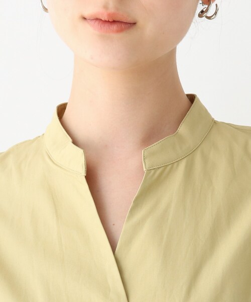 OPAQUE.CLIP（オペークドットクリップ）の「◆【OC】オーガニックコットンタイプライター シャツワンピース（ワンピース・レディース・ホワイト系/サンドベージュ/ライトブルー/ブラック系7・36/38/40）」の8枚目の写真