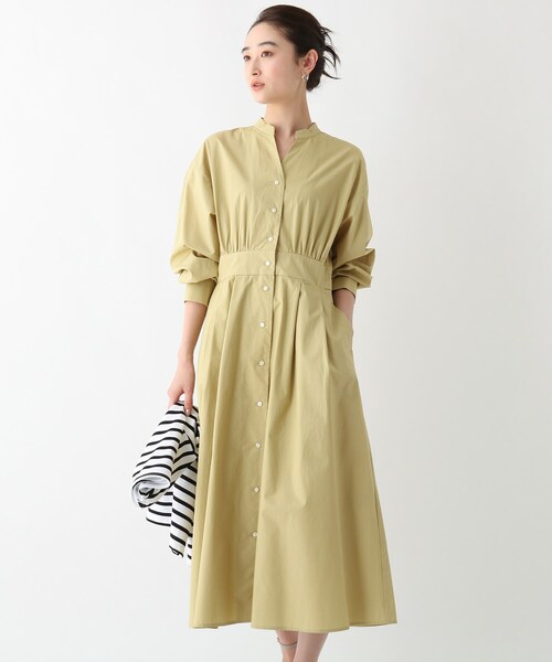 OPAQUE.CLIP（オペークドットクリップ）の「◆【OC】オーガニックコットンタイプライター シャツワンピース（ワンピース・レディース・ホワイト系/サンドベージュ/ライトブルー/ブラック系7・36/38/40）」の15枚目の写真