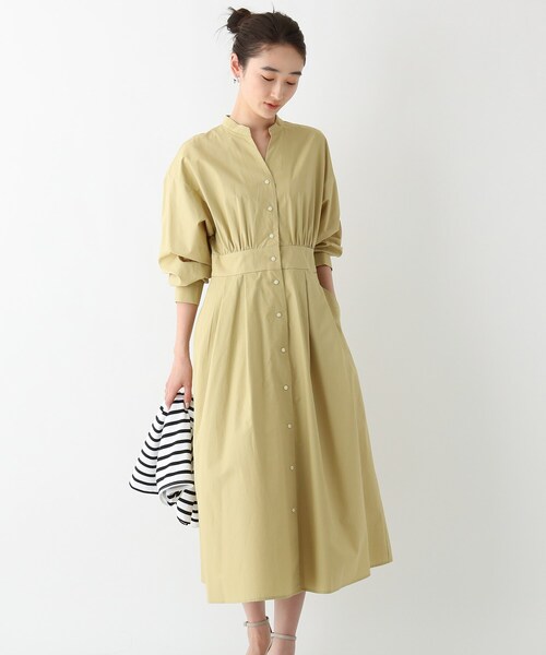 OPAQUE.CLIP（オペークドットクリップ）の「◆【OC】オーガニックコットンタイプライター シャツワンピース（ワンピース・レディース・ホワイト系/サンドベージュ/ライトブルー/ブラック系7・36/38/40）」の17枚目の写真