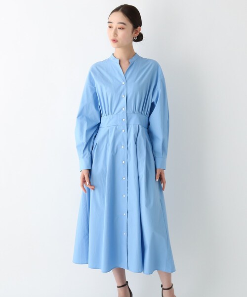 OPAQUE.CLIP（オペークドットクリップ）の「◆【OC】オーガニックコットンタイプライター シャツワンピース（ワンピース・レディース・ホワイト系/サンドベージュ/ライトブルー/ブラック系7・36/38/40）」の19枚目の写真