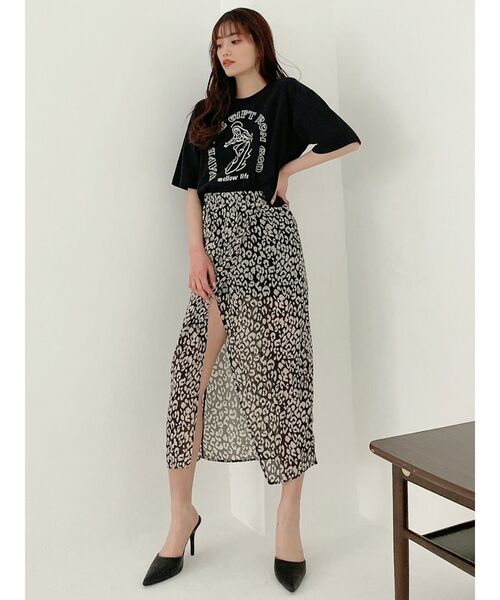 GYDA(ジェイダ)の「LEOPARD DEEPスリットスカートライクショートパンツ(スカート・レディース・その他/その他2・FREE)」の3枚目の写真