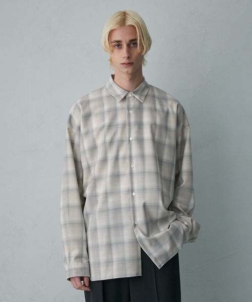 完売品✨パブリックトウキョウ　サマーウールオーバーサイズチェックシャツ PUBLIC TOKYO（パブリックトウキョウ）の「XXXLサマーウール