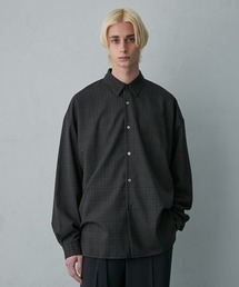 PUBLIC TOKYO | ウールレーヨン オーバーサイズチェックシャツ(シャツ/ブラウス)