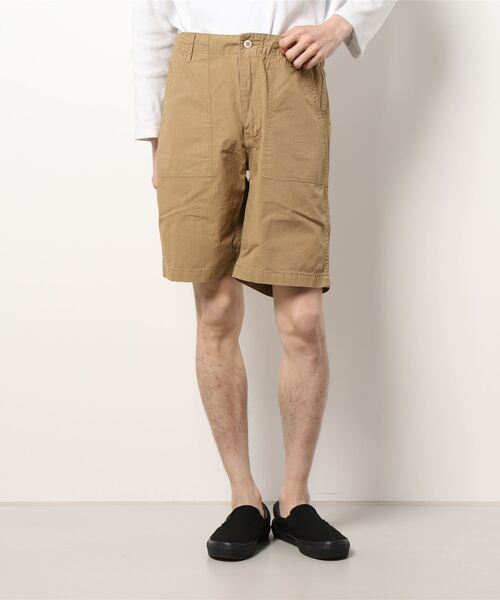HOUSTON(ヒューストン)の「【HOUSTON】VINTAGE RIPSTOP FATIGUE SHORTS(その他パンツ・メンズ・ブラック/カーキ/オリーブドラブ/ウッドランド・SMALL/MEDIUM/LARGE/X-LARGE)」の2枚目の写真