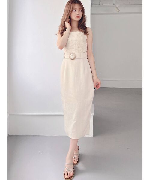 RESEXXY（リゼクシー）の「カラーツイードライクキャミワンピース（ワンピース・レディース・ブラウン/ブルー/その他1・FREE）」の5枚目の写真