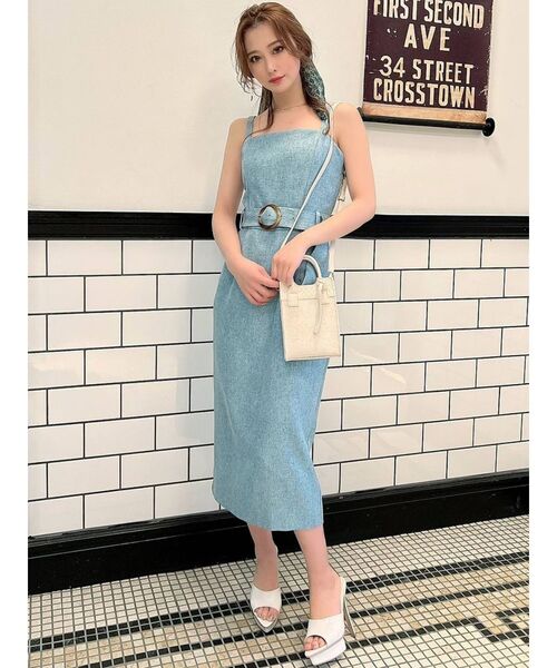 RESEXXY（リゼクシー）の「カラーツイードライクキャミワンピース（ワンピース・レディース・ブラウン/ブルー/その他1・FREE）」の8枚目の写真