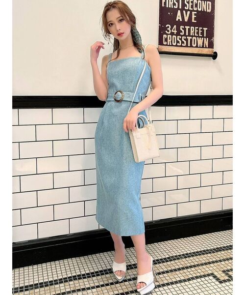 RESEXXY（リゼクシー）の「カラーツイードライクキャミワンピース（ワンピース・レディース・ブラウン/ブルー/その他1・FREE）」の9枚目の写真