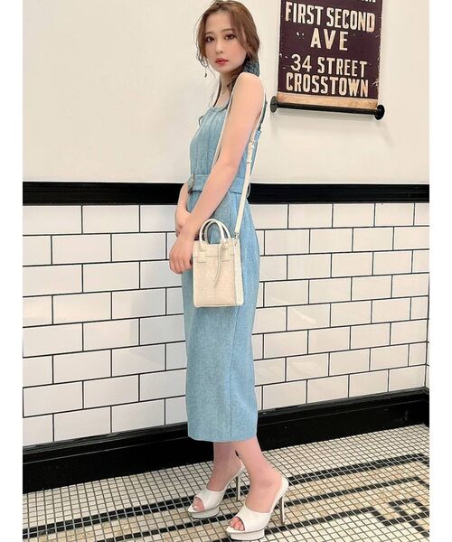 RESEXXY（リゼクシー）の「カラーツイードライクキャミワンピース（ワンピース・レディース・ブラウン/ブルー/その他1・FREE）」の10枚目の写真