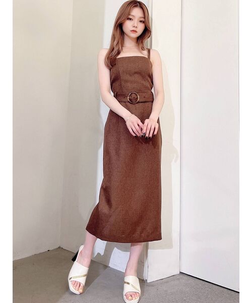 RESEXXY（リゼクシー）の「カラーツイードライクキャミワンピース（ワンピース・レディース・ブラウン/ブルー/その他1・FREE）」の12枚目の写真