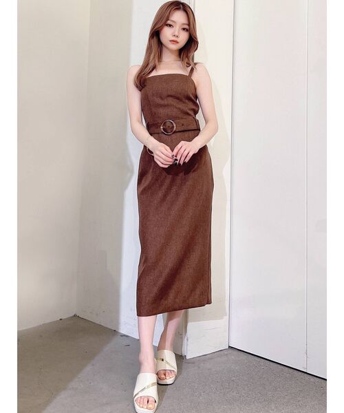 RESEXXY（リゼクシー）の「カラーツイードライクキャミワンピース（ワンピース・レディース・ブラウン/ブルー/その他1・FREE）」の13枚目の写真