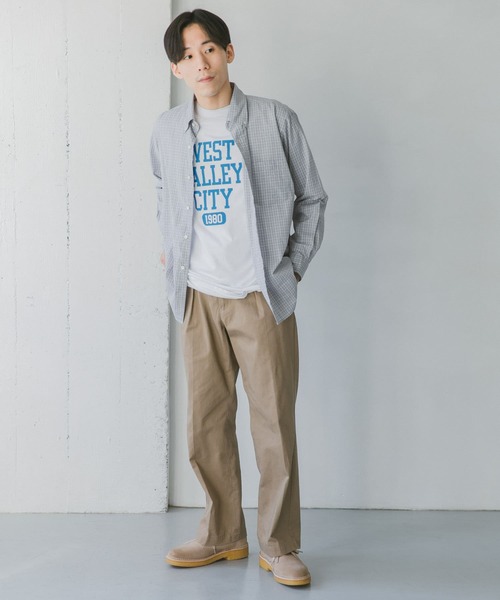 URBAN RESEARCH DOORS（アーバンリサーチドアーズ）の「チェックボタンダウンオーバーシャツ（シャツ/ブラウス・メンズ・ネイビー/グレー/ブルー・MEDIUM/LARGE/SMALL）」の10枚目の写真