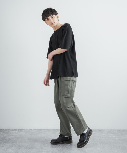 Rocky Monroe（ロッキーモンロー）の「オーバーサイズ クルーネックワッフル無地半袖Tシャツ（Tシャツ/カットソー・メンズ・ホワイト/ブラック/杢グレー・M/L）」の11枚目の写真