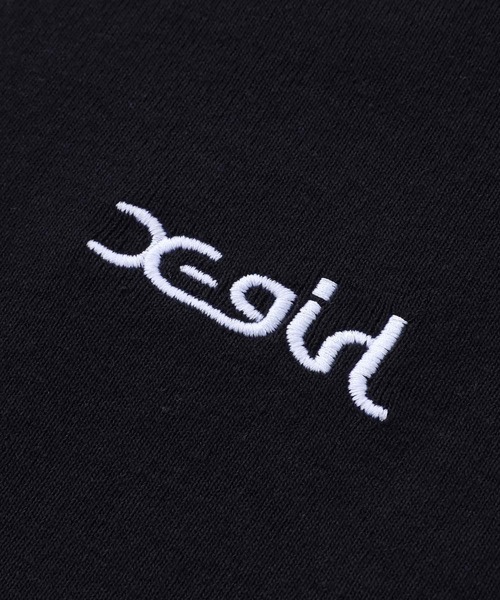 X-girl（エックスガール）の「EMBROIDERED MILLS LOGO S/S BABY