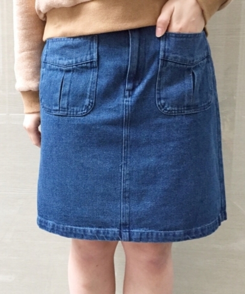 Kastane（カスタネ）の「【Kastane】台形スカート（スカート・レディース・オフホワイト/ピンクベージュ/カーキ/ブルー/ホワイト/グレー/レッド・X-SMALL/SMALL/MEDIUM/LARGE）」の6枚目の写真