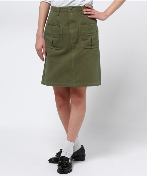 Kastane（カスタネ）の「【Kastane】台形スカート（スカート・レディース・オフホワイト/ピンクベージュ/カーキ/ブルー/ホワイト/グレー/レッド・X-SMALL/SMALL/MEDIUM/LARGE）」の19枚目の写真