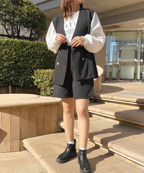 apres jour(アプレジュール)の「ショートパンツ【ZOZOTOWN限定アイテム】(その他パンツ・レディース・ブラック/ベージュ/ダークブラウン・X-LARGE/フリー)」の15枚目の写真