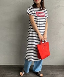 [CHUMS/チャムス] チャムスロゴプリント Tシャツワンピース