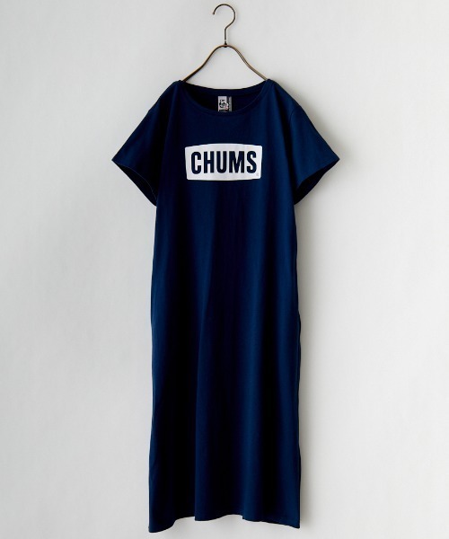 CHUMS（チャムス）の「[CHUMS/チャムス] チャムスロゴプリント Tシャツワンピース（ワンピース・レディース・ネイビー/ホワイト×ネイビー・M）」の20枚目の写真