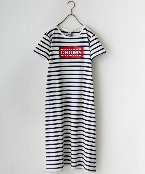 CHUMS（チャムス）の「[CHUMS/チャムス] チャムスロゴプリント Tシャツワンピース（ワンピース・レディース・ネイビー/ホワイト×ネイビー・M）」の21枚目の写真