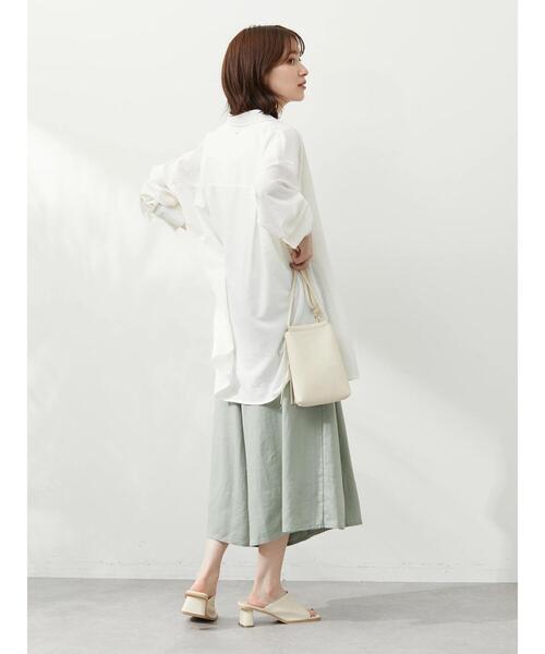 Green　Parks（グリーンパークス）の「ワッシャーシャツ（シャツ/ブラウス・レディース・ブルー/オフホワイト/オレンジ・M/L）」の22枚目の写真