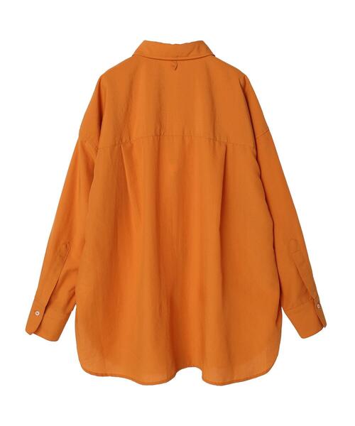 Green　Parks（グリーンパークス）の「ワッシャーシャツ（シャツ/ブラウス・レディース・ブルー/オフホワイト/オレンジ・M/L）」の16枚目の写真