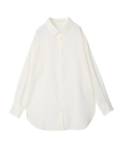 Green　Parks（グリーンパークス）の「ワッシャーシャツ（シャツ/ブラウス・レディース・ブルー/オフホワイト/オレンジ・M/L）」の6枚目の写真