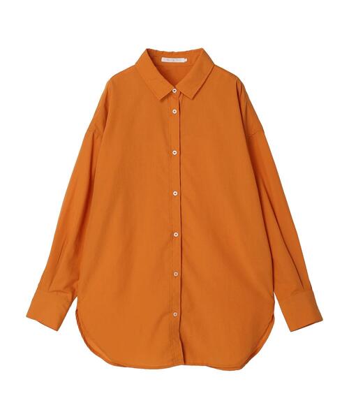 Green　Parks（グリーンパークス）の「ワッシャーシャツ（シャツ/ブラウス・レディース・ブルー/オフホワイト/オレンジ・M/L）」の5枚目の写真