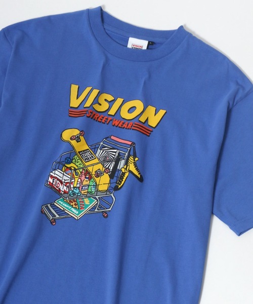 VISION STREET WEAR(ヴィジョンストリートウェア)の「VISION STREET WEAR/ヴィジョンストリートウエア スケボー ヴィンテージプリント ワンポイント刺繍Tシャツ(Tシャツ/カットソー・メンズ・ホワイト/グリーン/マスタード/ホワイト系その他/グレー系その他/グリーン系その他/ブルー系その他/チャコール/ホワイト系その他2・LL/M/L)」の8枚目の写真