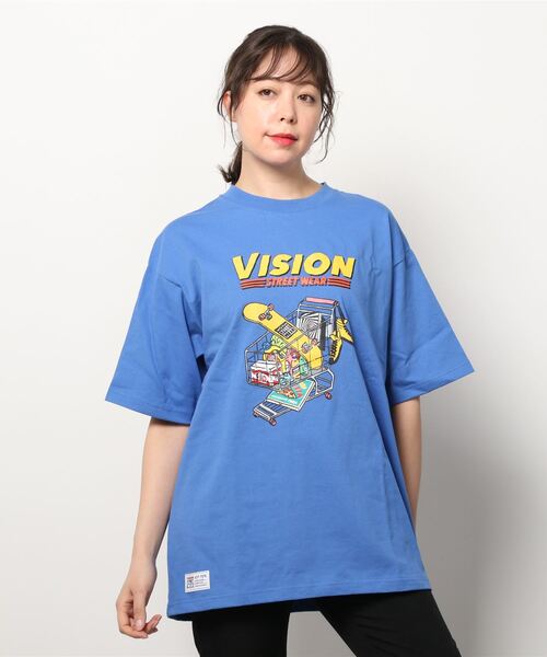VISION STREET WEAR(ヴィジョンストリートウェア)の「VISION STREET WEAR/ヴィジョンストリートウエア スケボー ヴィンテージプリント ワンポイント刺繍Tシャツ(Tシャツ/カットソー・メンズ・ホワイト/グリーン/マスタード/ホワイト系その他/グレー系その他/グリーン系その他/ブルー系その他/チャコール/ホワイト系その他2・LL/M/L)」の19枚目の写真
