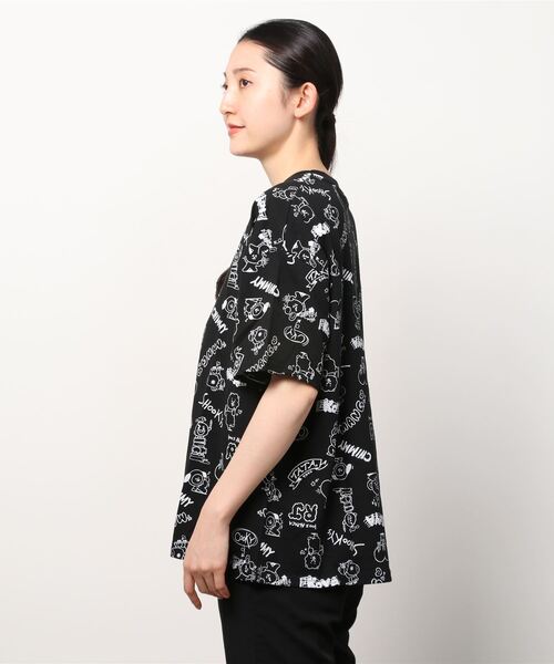 BT21(ビーティーイシビル)の「BT21 モノクロキャラクタープリントビッグシルエットTシャツ(Tシャツ/カットソー・レディース・ホワイト/ブラック/ホワイト系その他/ブラック系その他・M)」の9枚目の写真