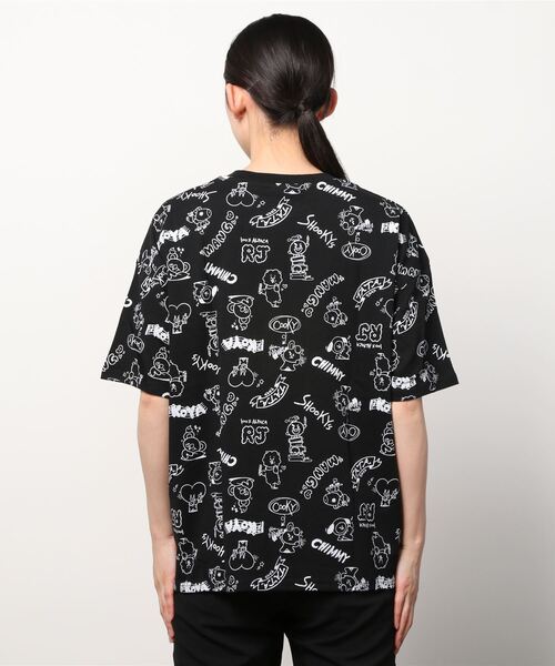 BT21(ビーティーイシビル)の「BT21 モノクロキャラクタープリントビッグシルエットTシャツ(Tシャツ/カットソー・レディース・ホワイト/ブラック/ホワイト系その他/ブラック系その他・M)」の8枚目の写真
