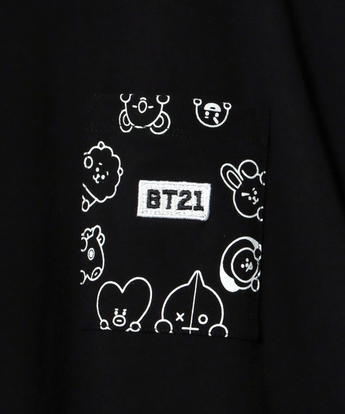 BT21(ビーティーイシビル)の「BT21 モノクロキャラクタープリントビッグシルエットTシャツ(Tシャツ/カットソー・レディース・ホワイト/ブラック/ホワイト系その他/ブラック系その他・M)」の17枚目の写真