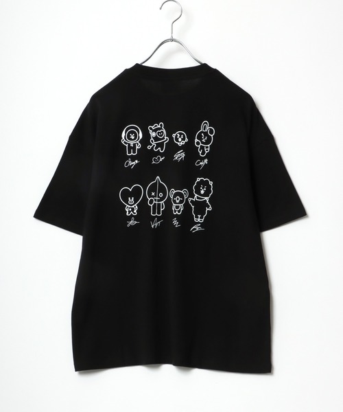 BT21(ビーティーイシビル)の「BT21 モノクロキャラクタープリントビッグシルエットTシャツ(Tシャツ/カットソー・レディース・ホワイト/ブラック/ホワイト系その他/ブラック系その他・M)」の18枚目の写真