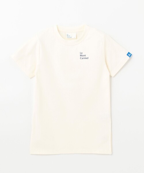 SHARE PARK(シェアパーク)の「【KIDS】UVカット ロゴ半袖カットワンピース(ワンピース・メンズ・ホワイト系/ベージュ系/ブルー系/オールドローズ系・100/110/120)」の1枚目の写真