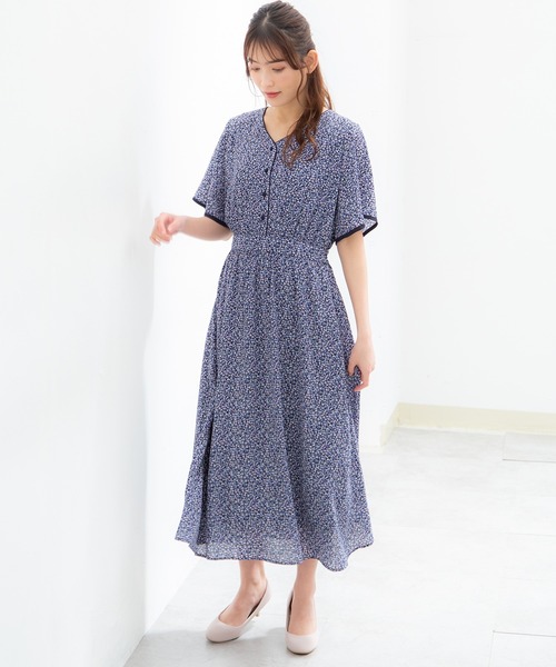 Honeys（ハニーズ）の「配色Ｖネックワンピース（ワンピース・レディース・ブルー系その他/グリーン系その他/ブルー系その他2/ブラック系その他・M/LL/S/L）」の19枚目の写真