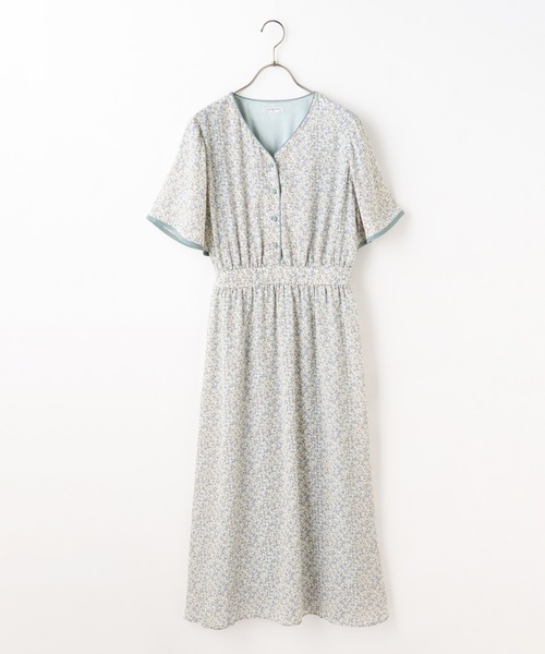 Honeys（ハニーズ）の「配色Ｖネックワンピース（ワンピース・レディース・ブルー系その他/グリーン系その他/ブルー系その他2/ブラック系その他・M/LL/S/L）」の15枚目の写真