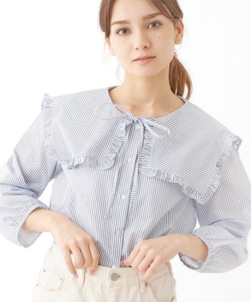 かぐれセレクトVlas Blomme 麻フリルカラーブラウス 4115986_base.jpg
