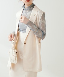 natural couture | 普段のコーデにこなれ感をプラス リネンライクサイドオープンベスト(ベスト)