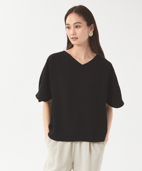 qualite（カリテ）の「【セットアップ対応】ダブルクロス2WAYブラウス（シャツ/ブラウス・レディース・グレイッシュベージュ/ブラック/オフホワイト・36/38）」の18枚目の写真