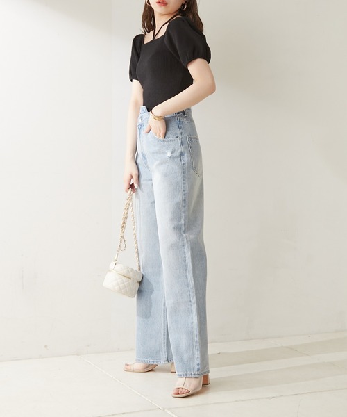 Chico（チコ）の「ホルターリボン付きパフチビニット（ニット/セーター・レディース・ホワイト/ミント/ブラック/ピンク・FREE）」の15枚目の写真