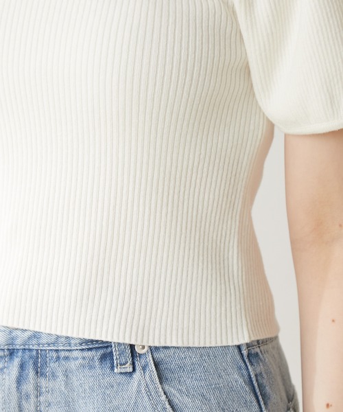 Chico（チコ）の「ホルターリボン付きパフチビニット（ニット/セーター・レディース・ホワイト/ミント/ブラック/ピンク・FREE）」の22枚目の写真