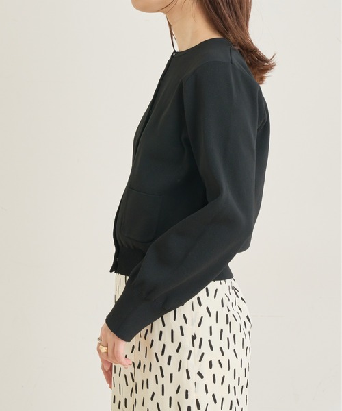 natural couture（ナチュラルクチュール）の「WEB限定/旬顔コーデが決まるプチプラリングドット釦おしゃれカーディガン（カーディガン/ボレロ・レディース・ピンク/ラベンダー/イエロー/グリーン/オフホワイト/ブラック・FREE）」の19枚目の写真