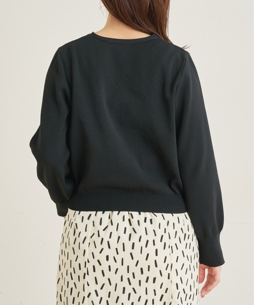 natural couture（ナチュラルクチュール）の「WEB限定/旬顔コーデが決まるプチプラリングドット釦おしゃれカーディガン（カーディガン/ボレロ・レディース・ピンク/ラベンダー/イエロー/グリーン/オフホワイト/ブラック・FREE）」の20枚目の写真