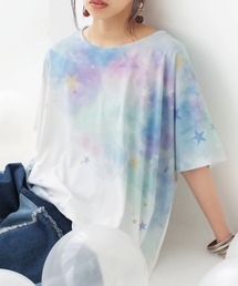 osharewalker | 『水彩×星柄プリントTシャツ』(Tシャツ/カットソー)