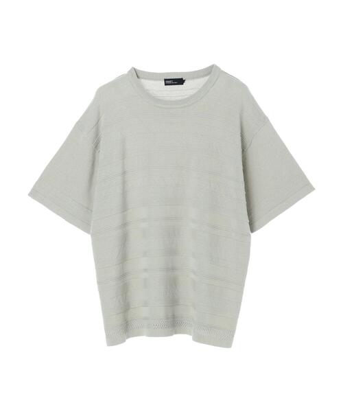 CRAFT STANDARD BOUTIQUE(クラフトスタンダードブティック)の「ニットTEE *(ニット/セーター・メンズ・ブラック/ライトグレー・LL/M/L)」の6枚目の写真
