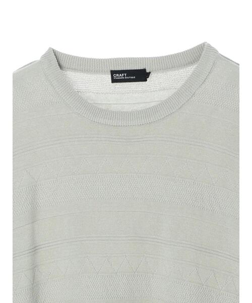 CRAFT STANDARD BOUTIQUE(クラフトスタンダードブティック)の「ニットTEE *(ニット/セーター・メンズ・ブラック/ライトグレー・LL/M/L)」の8枚目の写真